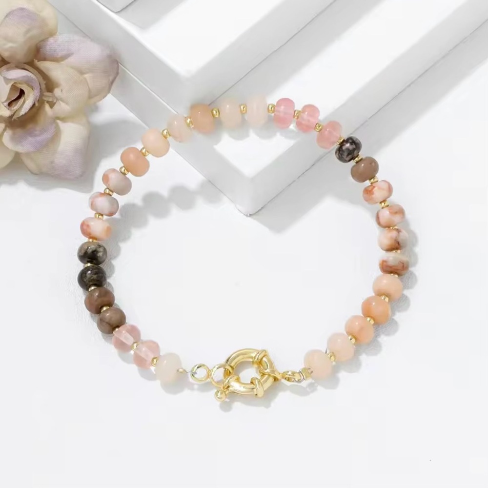 Pink Gradient Gemstone Bead Bracelet